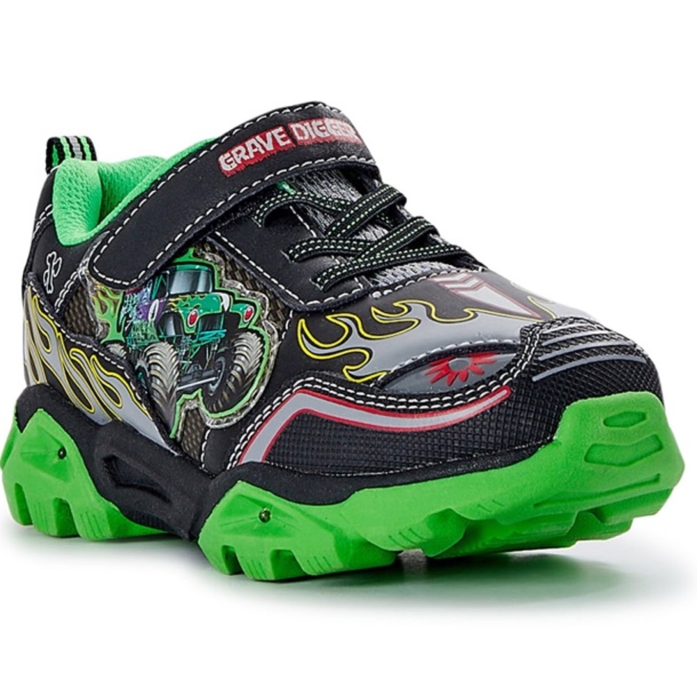 Monster Jam Little & Big Boys License Light-up Athletic Sneakers, Size13